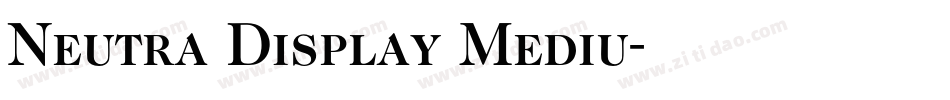 Neutra Display Mediu字体转换